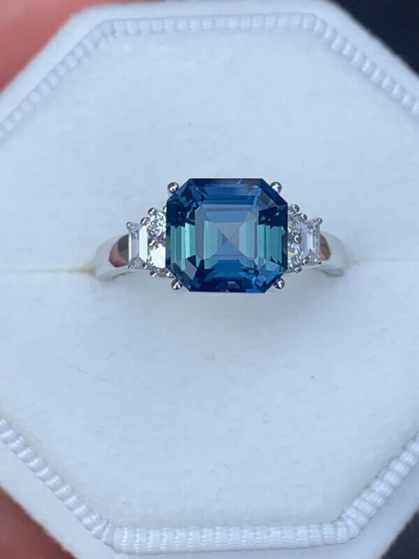 4.04 CTW Natural Teal Sapphire