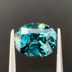 2.01 carat Dark Greenish Blue Oval Cut Natural Blue Sapphire