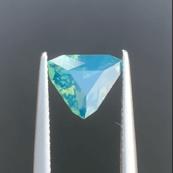1.13 carat Opalescent Bluish Green Modified Cut Natural Green Sapphire